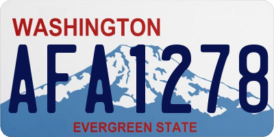 WA license plate AFA1278