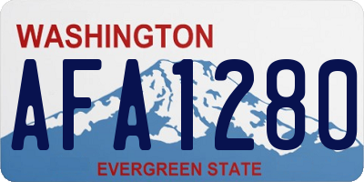WA license plate AFA1280