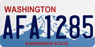 WA license plate AFA1285