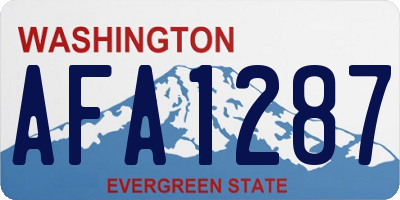 WA license plate AFA1287