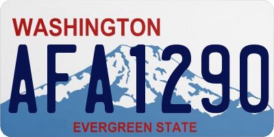 WA license plate AFA1290