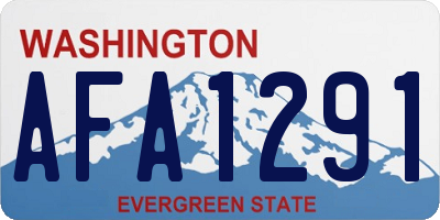 WA license plate AFA1291
