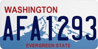 WA license plate AFA1293