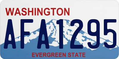 WA license plate AFA1295