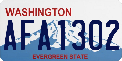 WA license plate AFA1302