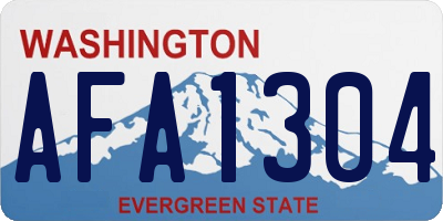 WA license plate AFA1304