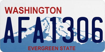 WA license plate AFA1306