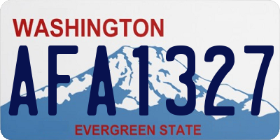 WA license plate AFA1327