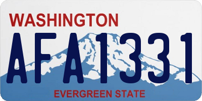 WA license plate AFA1331