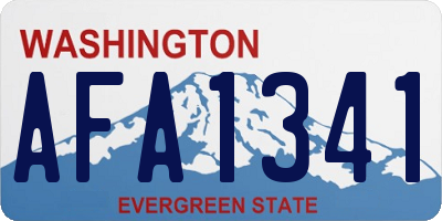 WA license plate AFA1341