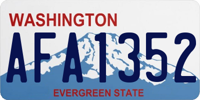 WA license plate AFA1352