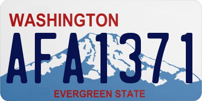 WA license plate AFA1371