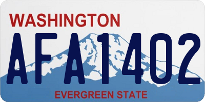 WA license plate AFA1402