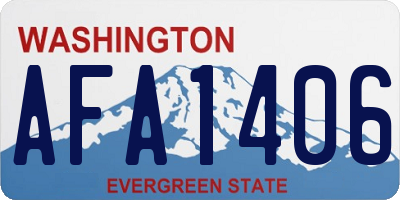 WA license plate AFA1406