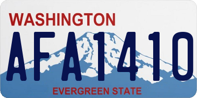 WA license plate AFA1410