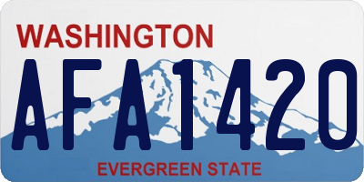 WA license plate AFA1420
