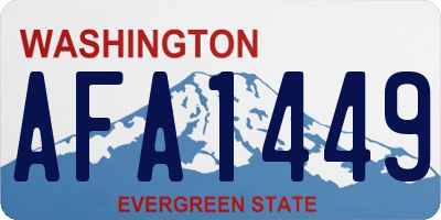 WA license plate AFA1449