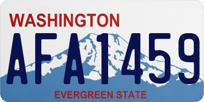 WA license plate AFA1459