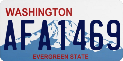 WA license plate AFA1469