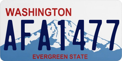 WA license plate AFA1477