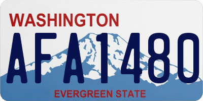 WA license plate AFA1480