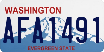 WA license plate AFA1491