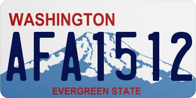 WA license plate AFA1512