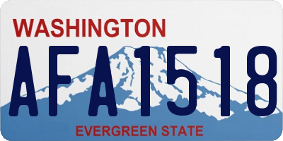WA license plate AFA1518