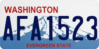 WA license plate AFA1523