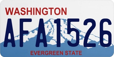 WA license plate AFA1526