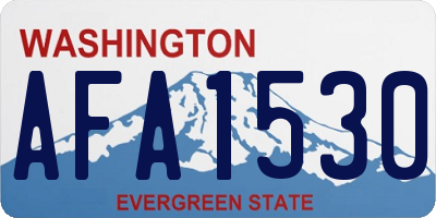 WA license plate AFA1530