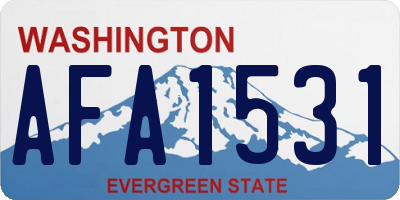 WA license plate AFA1531