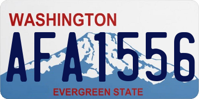 WA license plate AFA1556