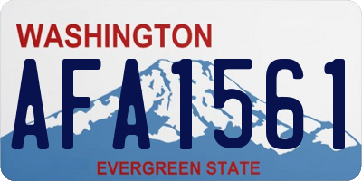 WA license plate AFA1561