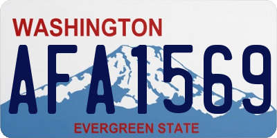 WA license plate AFA1569