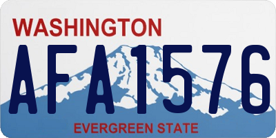 WA license plate AFA1576