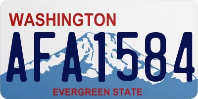 WA license plate AFA1584