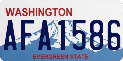 WA license plate AFA1586