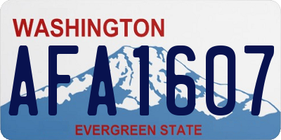 WA license plate AFA1607