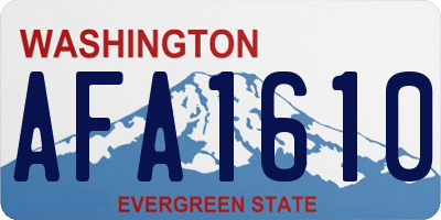 WA license plate AFA1610