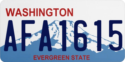 WA license plate AFA1615