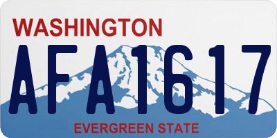 WA license plate AFA1617