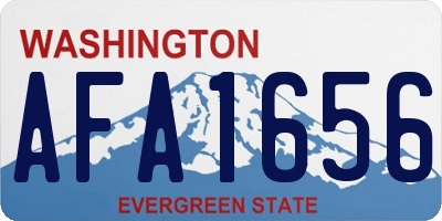 WA license plate AFA1656