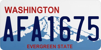 WA license plate AFA1675