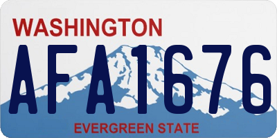 WA license plate AFA1676