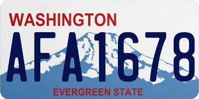 WA license plate AFA1678