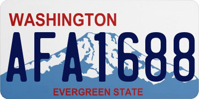 WA license plate AFA1688
