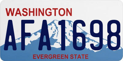WA license plate AFA1698