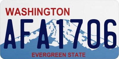 WA license plate AFA1706