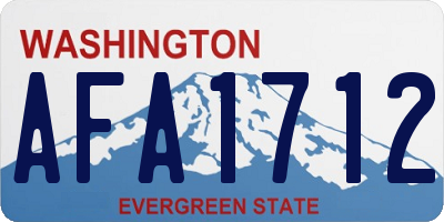 WA license plate AFA1712